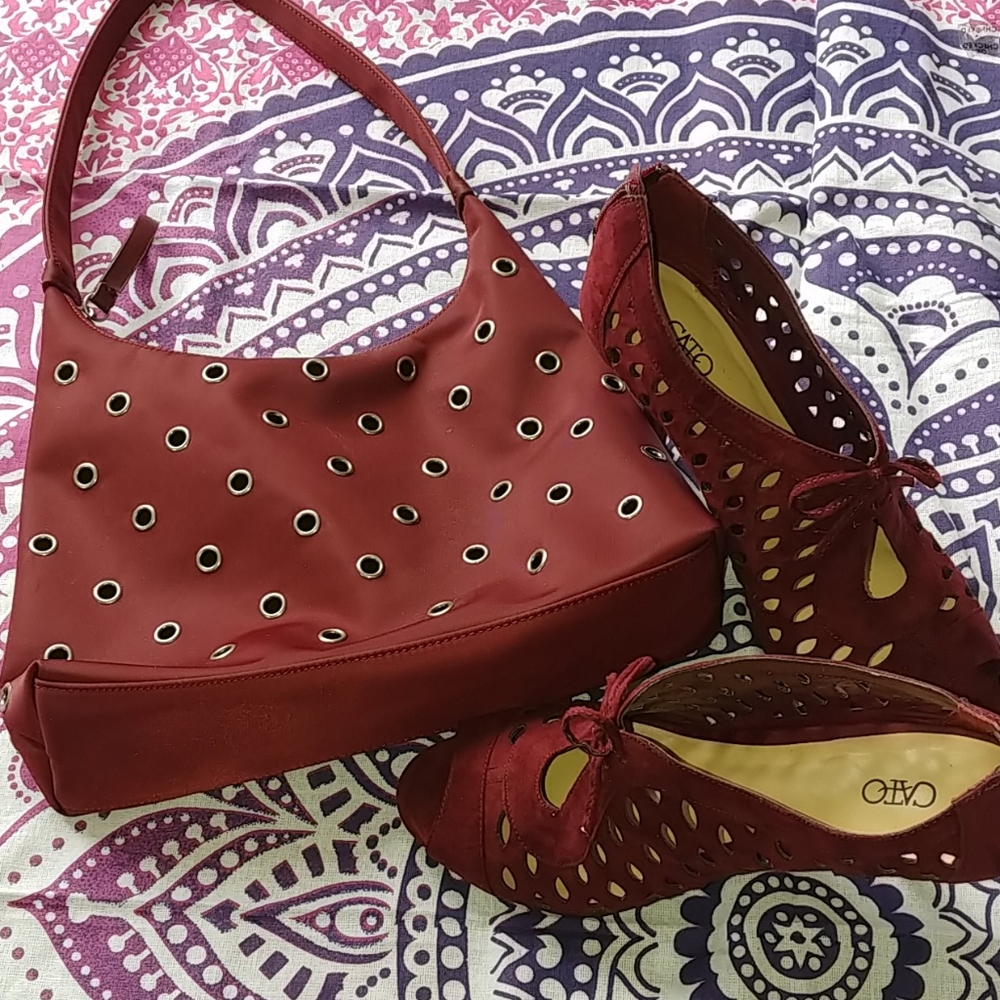 Burgundy Purse & Shoes